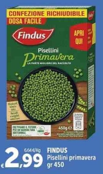 Carrefour Market Findus Pisellini primavera gr 450 offerta
