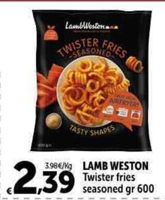 LAMB WESTON Twister fries seasoned gr 600