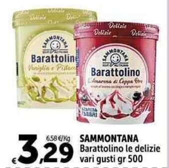 Carrefour Market SAMMONTANA Barattolino le delizie vari gusti gr 500 offerta