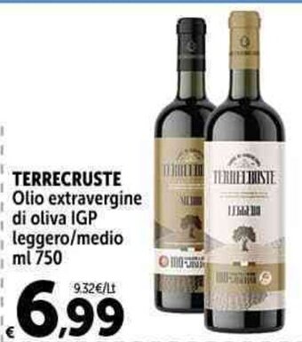 Carrefour Market TERRECRUSTE Olio extravergine di oliva IGP leggero/medio ml 750 offerta