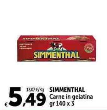 Carrefour Market SIMMENTHAL Carne in gelatina gr 140 x 3 offerta