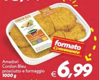 Iper Super Conveniente Amadori Cordon Bleu prosciutto e formaggio 1000 g offerta