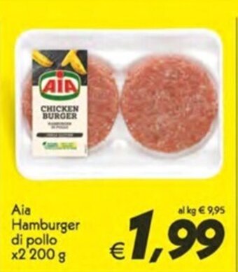 Iper Super Conveniente Aia Hamburger di pollo x2 200 g offerta