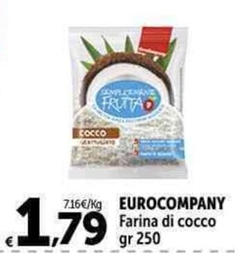 Carrefour Market EUROCOMPANY Farina di cocco gr 250 offerta