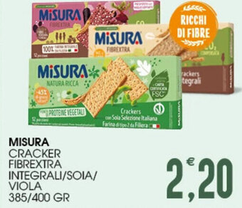 SpesAmica MISURA CRACKER FIBREXTRA INTEGRALI/SOIA/ VIOLA 385/400 GR offerta