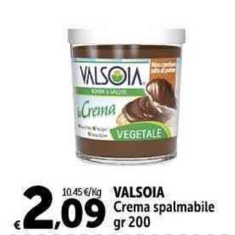 Carrefour Market VALSOIA Crema spalmabile gr 200 offerta