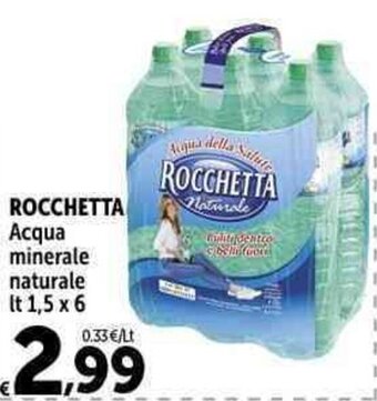 Carrefour Market ROCCHETTA Acqua minerale naturale It 1,5 x 6 offerta