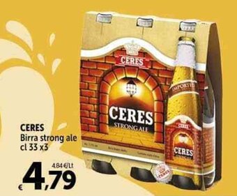 Carrefour Market CERES Birra strong ale cl 33 x3 offerta