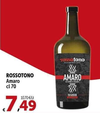 Carrefour Market ROSSOTONO Amaro cl 70 offerta