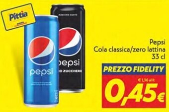 Iper Super Conveniente Pepsi Cola classica/zero lattina 33 cl offerta