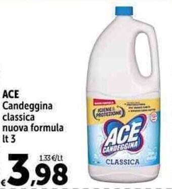 Carrefour Market ACE Candeggina classica nuova formula lt 3 offerta