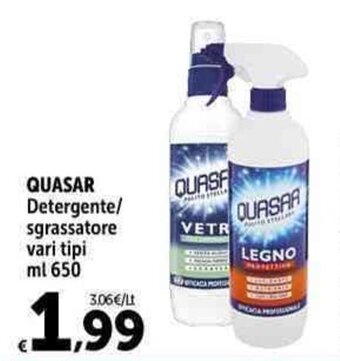 Carrefour Market QUASAR Detergente/ sgrassatore vari tipi ml 650 offerta