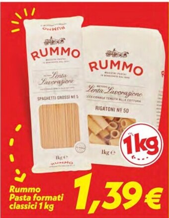 Iper Super Conveniente Rummo Pasta formati classici 1 kg offerta