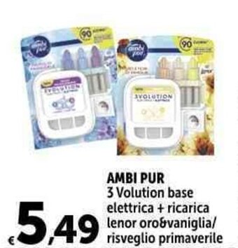 AMBI PUR 3 Volution base elettrica + ricarica lenor oro&vaniglia/ risveglio primaverile