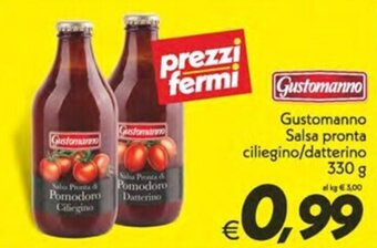 Iper Super Conveniente Gustomanno Salsa pronta ciliegino/datterino 330 g offerta