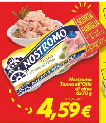 Iper Super Conveniente Nostromo Tonno all'Olio di oliva 6x70 g offerta
