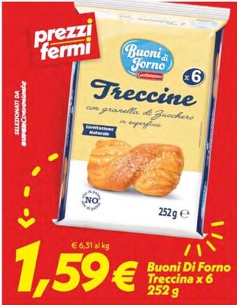 Iper Super Conveniente Buoni Di Forno Treccina x 6 252 g offerta