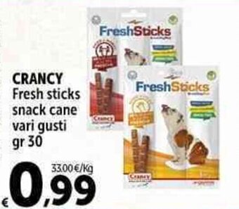 CRANCY Fresh sticks snack cane vari gusti gr 30