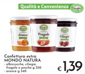 Eurospesa Confettura extra MONDO NATURA g 340 offerta