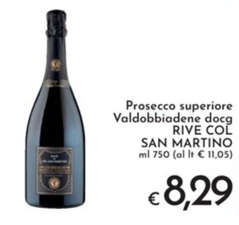 Prosecco superiore Valdobbiadene docg RIVE COL SAN MARTINO ml 750
