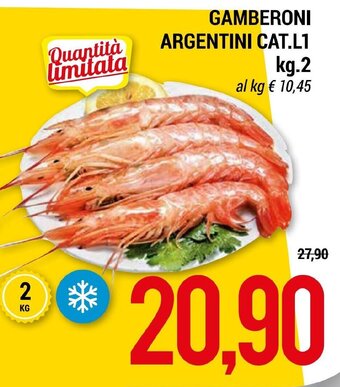 Hardis GAMBERONI ARGENTINI CAT.L1 kg.2 offerta