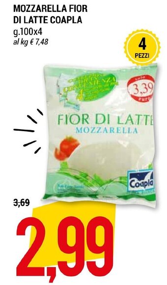 Hardis MOZZARELLA FIOR DI LATTE COAPLA g.100x4 offerta