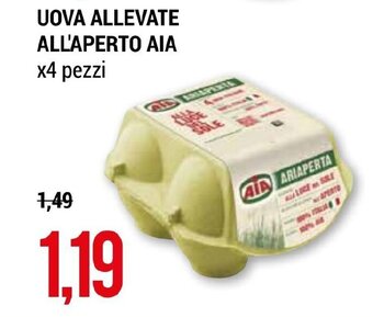 UOVA ALLEVATE ALL'APERTO AIA x4 pezzi