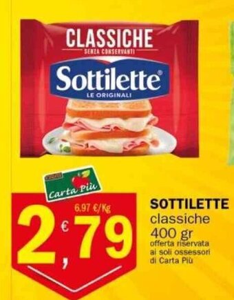 Crai SOTTILETTE classiche 400 gr offerta