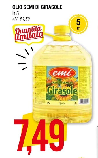 Hardis OLIO SEMI DI GIRASOLE lt. 5 offerta