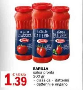 Crai BARILLA salsa pronta 300 gr offerta