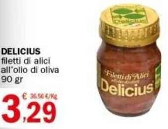Crai DELICIUS filetti di alici all'olio di oliva 90 gr offerta