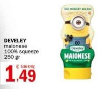 Crai DEVELEY maionese 100% squeeze 250 gr offerta