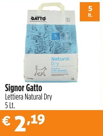 Signor Gatto Lettiera Natural Dry 5 Lt.