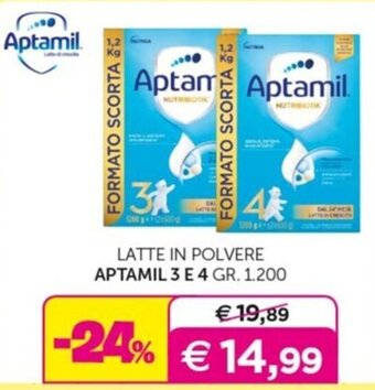 LATTE IN POLVERE APTAMIL 3 E 4 GR. 1.200