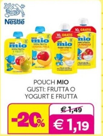 POUCH MIO GUSTI: FRUTTA O YOGURT E FRUTTA