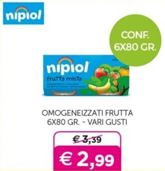 OMOGENEIZZATI FRUTTA 6X80 GR. - VARI GUSTI