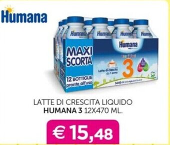 LATTE DI CRESCITA LIQUIDO HUMANA 3 12X470 ML.