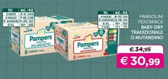 PANNOLINI PENTAPACK BABY-DRY TRADIZIONALE O MUTANDINO