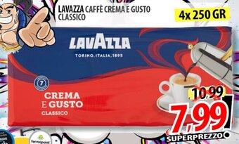Il Genio Supermercato LAVAZZA CAFFÈ CREMA E GUSTO CLASSICO 4x 250 GR offerta