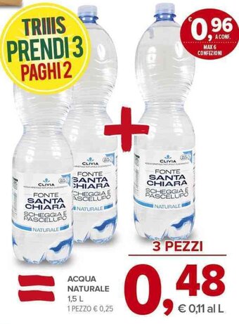 Todis ACQUA NATURALE 1,5 L offerta