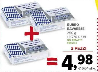 Todis BURRO BAVARESE 250 g offerta