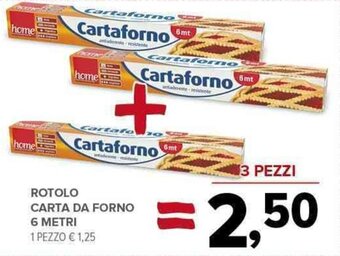 Todis ROTOLO CARTA DA FORNO 6 METRI offerta