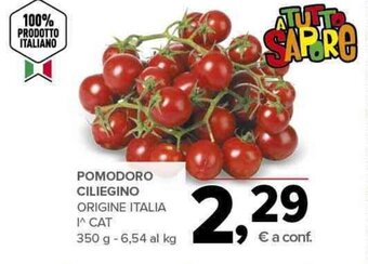 Todis POMODORO CILIEGINO ORIGINE ITALIA I^CAT 350 g offerta
