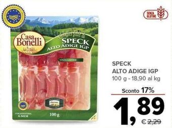 Todis SPECK ALTO ADIGE IGP 100 g offerta