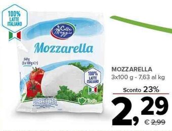 Todis MOZZARELLA 3x100 g offerta
