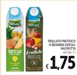 Spazio Conad Valfrutta frullato proteico o bevanda difesa+ offerta