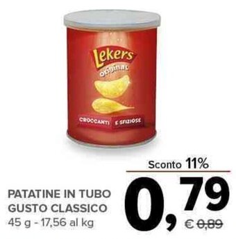 Todis PATATINE IN TUBO GUSTO CLASSICO 45 g offerta