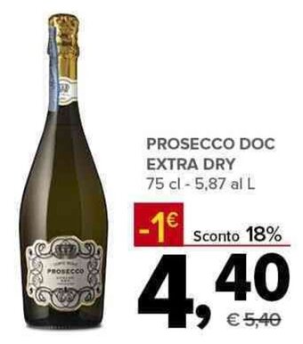 Todis PROSECCO DOC EXTRA DRY 75 cl offerta