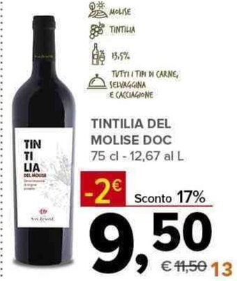Todis TINTILIA DEL MOLISE DOC 75 cl offerta