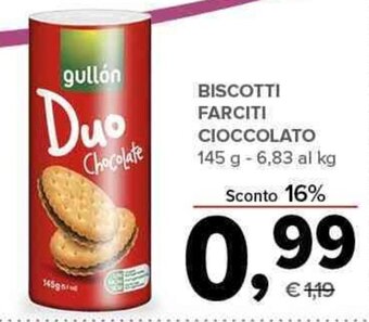 Todis BISCOTTI FARCITI CIOCCOLATO 145 g offerta